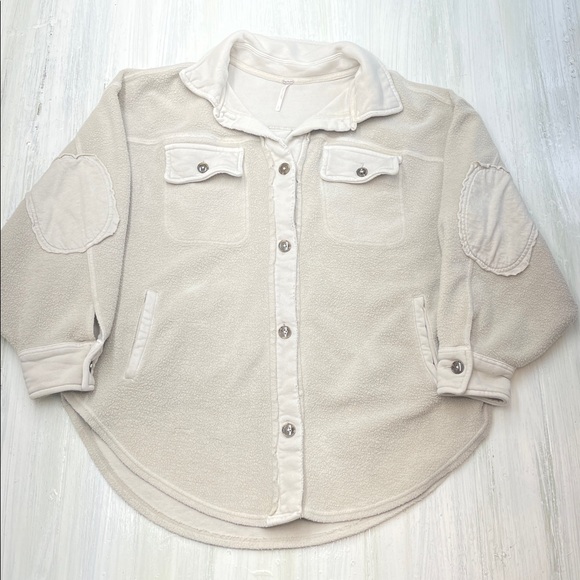 Free People Ruby Jacket Stone Color Button-Up Jacket Sz S - Picture 3 of 14